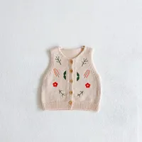 Waistcoat BOBOTCNUNU 2022 Spring Baby Clothes Toddler Girls Infant Embroidery Vest Outerwear