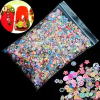 Nail Art Decorations 1 Pack Polymer Clay 3d Decoration Mix 5mm Flowers Feather Fruit Fimo Cane For DIY Phone Supplies