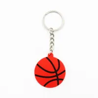 Groothandel Ball Sleutelhangers Nieuwe Creatieve PVC Voetbal Basketbal Beach Volleyball Rugby Sleutelhanger