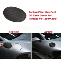 ポルシェ911 2019-2021のための実際の炭素繊維の車のガスの燃料油タンクの覆い帽子のステッカー
