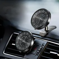 Magnétisme voiture décoration horloge tableau de bord du tableau de bord porte-téléphone automatique ajustable accessoires universels décorations intérieures