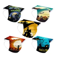 2021 Halloween color printing protective mask three-layer disposable children&#039;s dust mask