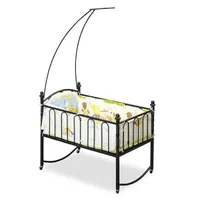 Baby Cribs Simple Style Iron Frame Crib Have Mosquito Netto Quilt Set, Infant Sleeper Bassinet, Can Comineer Adult Bed