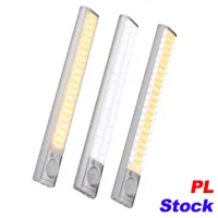 PL Stock 160 LED Stairs Night Light Wireless PIR Motion Sensing Closet Under Cabinet lights USB Rechargeable Battery