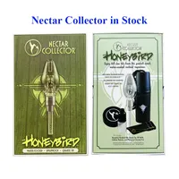 Honeybird Nectar Collector Kits Rökning 510 Tråd Titanium / Keramik / Kvarts Tips Mini Glas Rörolje Rig Dab Bong Heat Straw Vaporizer