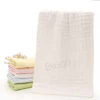 25*48cm Cotton Baby Towel Newborn Square Handkerchief Thicken Children&#039;S Drool Bib Household Muslin Absorbent Face Wash Rag BH5934 TYJ