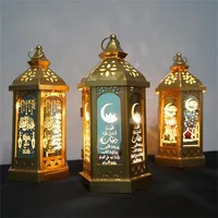 Lampada Ramadan Eid Mubarak Ramadan Party Led Led Hanging lanterne 14 * 28 cm Luci calde Islam Evento musulmano Decorazioni per feste