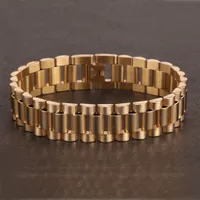 Luxury Gold Cuff Stainless Steel Bracelet Wristband Men Jewelry Bracelets Bangles Gift for Him