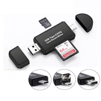 Micro SD TF Memory Card Reader 3-in-1 USB 2.0 Type C Cardreader OTG Adapter for PC Laptop Smart Phone Tablet XBJK2105