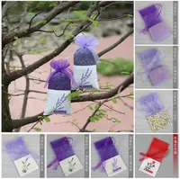 Purpurowa bawełniana organza lawenda saszetka torba DIY suszony kwiat saszetki torby na szafę mouldoodporna torba na prezent torba zapachowa