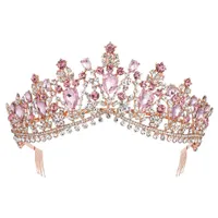 KMVEXO europese meerdere kleuren Crystal Tiaras Queen Bruid Crowns met kam Bridal bruiloft mode haar sieraden accessoires 2020