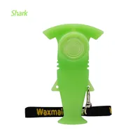 Waxmaid Shark shaped smoking Hand Pipe tobacco silicone mini rigs with 6 mixed colors for retail ship from US local warehoue