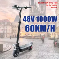 JS 48V 800 / 1000W Fällbar bärbar elektrisk scooter 8Inch bakhjul Motor10 / 18A Stark kraft Lithium Batteri Ny E Skateboard