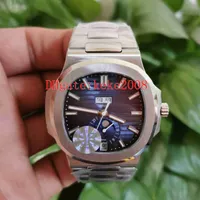 최고 품질 시계 남자 손목 시계 GR 메이커 40.5mm 5726 5726 / 1A-010 904L 스틸 블루 다이얼 CAL.324 S QA LU 24 시간 운동 자동 기계식 망 시계