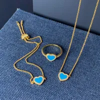Anhänger Halsketten Umgodly Mode Marke Halskette Gold Farbe Blaue Liebe Herz Ein Nachmittag an der Strand Serie Frauen Schmuck