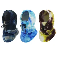 Cycling Caps & Masks Winter Full Face Bandana Cap Outdoor Sports Camping Unisex Tie-dye Hood Warmer Mask Cold-proof Warm Neck Scarf