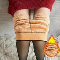 Women Thick Warm Winter Double Lined Stretch Thermal Fleece Tights Pantyhose  aak