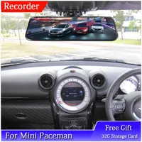 For Mini Paceman HD Touch Screen Car DVR Driving Video Recorder With Rear View Camera Double Lens Dash DVRs