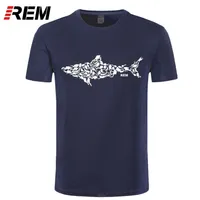 REM Shark Scuba Dalgıç T-Shirt Tee Dalışçı Dalış Komik Doğum Günü Hediye Hediye Ona Erkekler Yetişkin T Gömlek Kısa Kollu Pamuk 210322