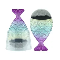 Storstorlek Fishtail Makeup Brush Multi-Functional Fashion Design Foundation Blush Powder Nail Cleaning Brushes Professional Cosmetic Tools Factory grossist