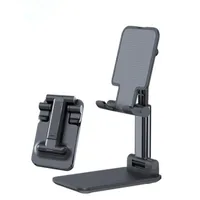 Telefon Tutucu Katlanabilir Uzatılmış Metal Masaüstü Tablet Tutucu Masa Hücresi Destek Masası Mobil Standı iPhone iPad Desteği için Perakende Kutusu ile Ayarlanabilir