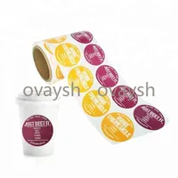 OEM PVC Coffee Cup Bottle private Label Sticker Printing,Custom Logo Labels For Bags packaging wholesale
