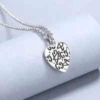 Classic High Quality Gujia Shuang g small Skull Heart Pendant Necklace women's fashion trendy pendant Thai silver jewelry