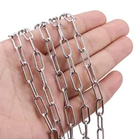 Chains 7mm Width Stainless Steel Cable 100cm/pc Big Thick Chain Findings DIY Jewelry Making Supplies Wholesale Lots Bulk