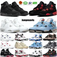 Jordan4s Air Jordan Retro Rouge Ce Que Les 4 4s Hommes Femmes Chaussures De Basket-ball Blanc Ciment Pure Money élevé Sneakers Chaussures De Sport taille 7-13