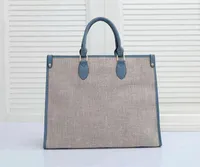 Onthego حقيبة مفضلة MM Women Handbag Lady Lady Canvas Canvas حقائب مع PU Trim وتعامل مع Sac de Jour Wholesale