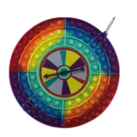 Grande fidget juego juguete turnible arco iris títere push burbuja tablero punzón padre-niño interacción toyet toys