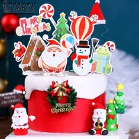 Otros suministros de fiestas festivas Merry Christmas Cake Santa Claus Tree Banner Decoración Kids Love 2021 Year Decorations