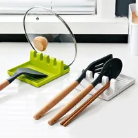 Küchenlagerorganisation Hitzebeständige Rack Kochgeschirr Regal Feste Farbe Kunststoff Löffel Spatel Praktische Messerhalter