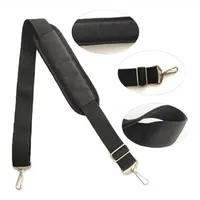 Accesorios de piezas de bolsas lepaneos correa de nylon negra para hombres bolsas de maltrato de hombro