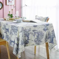 Digital-Drucktuch für Tapete Nordic Retro-Leinwand-Tischabdeckung Picknick-Decke Tafelkleed Mantel Mesa Nappe de Table