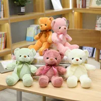 Färgglada Bear Plush Toys Stuffed Animals Doll Bears Toy Home Wedding Decoration Present