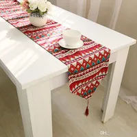 Mesa de moda Corredor de lino Algodón Impreso Tabla Cubiertas Impermeables Partido de bodas Decoración de la mesa de la casa de alta calidad