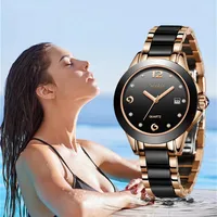 Orologi da polso Sunkta regalo al quarzo orologi da donna ceramica ceramica in acciaio inox top ladies boutique watch reloj de dama