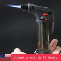 Outdoor Camping BBQ Kitchen Welding Torch Car Lighter Butane Jet Gas Lighter Tool Pipe Turbo Windproof Cookware Cooking Supplies Notice without liquid