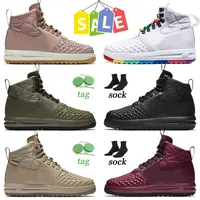 Hot Selling Lunar 1 Duckboot Running Shoes Particle Pink White Multi-Color Medium Olive Triple Black Linen Burgundy Wolf Grey Night Blue Mens Women Sneakers Size 36-47