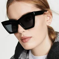 Солнцезащитные очки Zuidid Cat Eye Женщины Мужчины 2021 Модные Винтажные Черные Солнцезащитные Очки Дамы УВ400 Тень Лунитты de Soleil