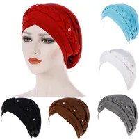 Kapelusz styl afrykański nakrycia głowy mleka jedwabna czapka muzułmańska headscarf akcesoria do włosów moda skręt z diamentowymi szerokim rondem kapelusze