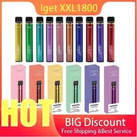 Original Iget XXL Einweg-Pod-Gerät Zigaretten-Kit 1800 Puffs 950mAh 7ml Vorgefestigt Vape-Stick für Bang-Shion Plus Max Haka 100% Authentic Elf Puff Bars Air Bar