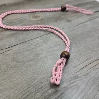 Collier de macramé, collier de cordon 100% lin Interchangeable Macrame Hemp
