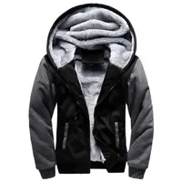 Men Hoodies Winter Thick Warm Fleece Zipper Coat Sportwear Male Streetwear Sweatshirts 4XL 5XL 220120