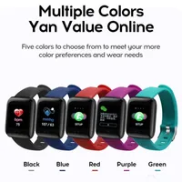 Smart Watches 116 Plus Watch Rate Watch Sports Band Waterproof SmartWatch Android con envases al por menor