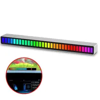 Car 32-Bit Sound Control LED Music Light Audio Spectrum Level Indicator RGB Ambient Lamp Interior&External Lights