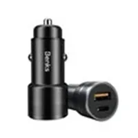 Benks 18W Dual USB PD Type C Fast Car Charger With Indicator For Oneplus 6 Mi8 Pocophone F1 - Silver