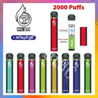 Poco 메쉬 코일 2000 퍼프 일회용 vape 펜 Eletronic 담배 1250mAh 7ml 10 컬러 디바이스 vs bang xxl 카트리지 전자 cigrettea04 fasta39