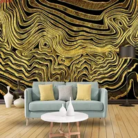 Niestandardowe zdjęcie 3d streszczenie złoty krzywej ściany sztuki mural kreatywny studium salon sofa tv tło papiery w domu wystrój nowoczesny dobieranie quatity